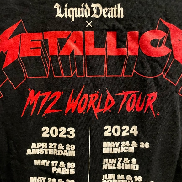 Metallica Liquid Death M72 World Tour Concert tee. Size 4XL. Murder your thirst - Picture 13 of 15